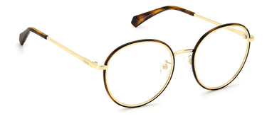 Premium Women Polaroid Eyeglasses: PLD D438/G - Havana Gold(2) - SpecSMART Eye Clinic (Diagonal View)